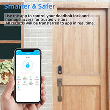 Load image into Gallery viewer, hornbill Deadbolt Lock, Smart Lock Front Door, Keyless Entry Door Lock Fingerprint Door Lock with Biometric Touchscreen Keypad, Digital WiFi Exterior Door Locks Work with Alexa and Google Assistant