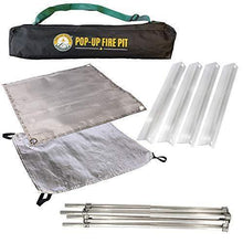 Load image into Gallery viewer, Pop-Up Fire Pit | Portable and Lightweight | Fullsize 24 Inch | Weight 8 lbs. | Never Rust Fire Pit | Included Heat Shield for Leave No Trace Fires (Pop-Up Fire Pit + Heat Shield)