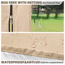 Load image into Gallery viewer, Quictent 10x10 Easy Pop up Canopy Tent Screened with Mosquito Netting Instant Gazebo Screen House Room Tent Waterproof, Roller Bag & 4 Sand Bags Included(Tan)