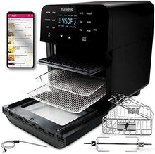 Load image into Gallery viewer, NuWave Brio 15.5-Quart Large Capacity Air Fryer + Grill; Probe; 2 Stainless Steel Racks; Drip Tray; Rotisserie Kit; Sear, Stage, Preheat, Rotisserie
