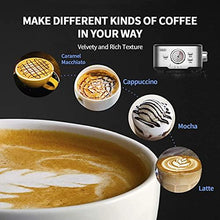 Load image into Gallery viewer, Espresso Machine 15 Bar Coffee Maker Espresso with Milk Frother Wand for Cappuccino, Latte, Mocha, Machiato, For Home Barista, 1100W, Black