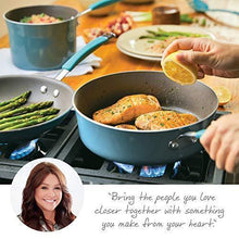 Load image into Gallery viewer, Rachael Ray Cucina Nonstick Cookware Pots and Pans Set, 12 Piece, Agave Blue