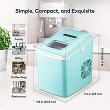 Load image into Gallery viewer, Ice Maker, NOVETE Portable Ice Maker Machine for Countertop, 9 Cubes Ready in 6 Minutes, 28.7 lbs Ice in 24 Hours Home Mini Ice Machine with Ice Scoop and Basket, for Parties Mixed Drinks