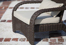 Load image into Gallery viewer, Patio Sense Deluxe Coconino Wicker Chair | All Weather Wicker | Beige Cushion and Lumbar Pillow | Adirondack Style Armchair | For Porch, Lawn, Garden, Backyard, Balcony, Deck, Pool, Indoor, Outdoor |