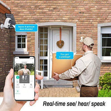 Load image into Gallery viewer, Security Camera Outdoor Wireless WiFi, ZUMIMALL Solar Powered Surveillance Camera with Rechargeable Battery, 1080P Night Vision, Motion Detection, 2-Way Audio, IP65 Waterproof, Cloud Storage/SD Slot