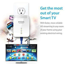 Load image into Gallery viewer, D-Link Powerline Adapter Starter Kit Ethernet Over Power Gigabit AV2 Up to 1000Mbps MIMO Internet Network Wall Plug In (DHP-601AV)