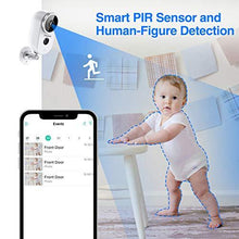 Load image into Gallery viewer, Outdoor Wireless Camera Battery Powered, Rechargeable WiFi Home Security Camera, 1080P Video 2-Way Audio Night Vision, PIR Motion Detection, Waterproof, SD Slot