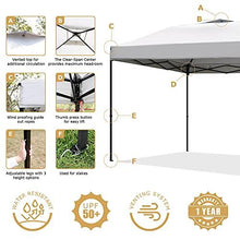 Load image into Gallery viewer, Leader Accessories Pop-Up Canopy Tent 10'x10' Canopy Instant Canopy Straight Leg Shelter with Wheeled Carry Bag, Silver