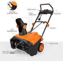 Load image into Gallery viewer, TACKLIFE Snow Blower, 15-Amp, Electric Snow Thrower, 20-in Working Width, 180°Chute Rotation, 30-FT Throwing Distance