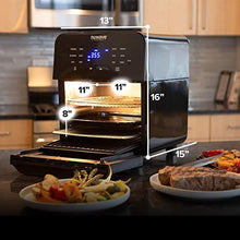 Load image into Gallery viewer, NuWave Brio 15.5-Quart Large Capacity Air Fryer + Grill; Probe; 2 Stainless Steel Racks; Drip Tray; Rotisserie Kit; Sear, Stage, Preheat, Rotisserie
