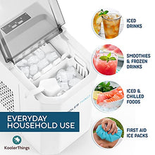 Load image into Gallery viewer, Countertop Ice Maker Machine Portable, Self Cleaning Function, Mini Ice Makers, Make 26 lbs ice in 24 hrs, Ice Cubes Ready in 6-8 Mins with Ice Scoop and Basket for Home/Office/Bar