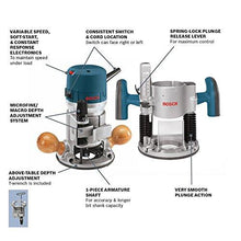 Load image into Gallery viewer, Bosch 1617EVSPK Wood Router Tool Combo Kit - 2.25 Horsepower Plunge Router & Fixed Base Router Kit with a Variable Speed 12 Amp Motor