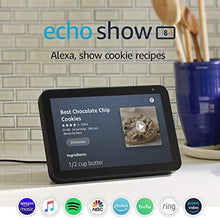 Load image into Gallery viewer, Echo Show 8 (1st Gen, 2019 release) -- HD smart display with Alexa – Unlimited Cloud Photo Storage – Digital Photo Display - Charcoal