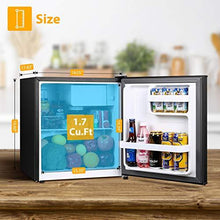 Load image into Gallery viewer, Mini Fridge, TECCPO 1.7 Cu.Ft. Small Refrigerator, Energy Star, 6 Adjustable Thermostat Control, One-touch Easy Defrost, 37 dB, Compact Refrigerator for Bedroom, Dorm, Office - TAMF30