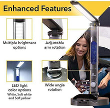 Load image into Gallery viewer, LumiCharge Smart Adjustable Desk Lamp and Fast Qi Wireless Charger Stand Bundle