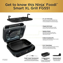 Load image into Gallery viewer, Ninja FG551 Foodi Smart XL 6-in-1 Indoor Grill with 4-Quart Air Fryer Roast Bake Dehydrate Broil and Leave-in Thermometer, with Extra Large Capacity, and a Stainless Steel Finish