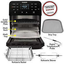Load image into Gallery viewer, NuWave Brio 15.5-Quart Large Capacity Air Fryer + Grill; Probe; 2 Stainless Steel Racks; Drip Tray; Rotisserie Kit; Sear, Stage, Preheat, Rotisserie