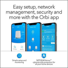 Load image into Gallery viewer, NETGEAR Orbi Whole Home Tri-band Mesh WiFi 6 System (RBK752) – Router with 1 Satellite Extender | Coverage up to 5,000 sq. ft. and 40+ Devices | AX4200 (Up to 4.2Gbps)