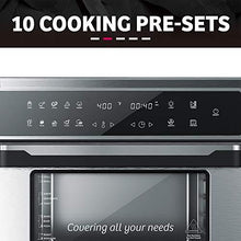 Load image into Gallery viewer, ignited Air Fryer Toaster Oven 26.4 Quart Family Size Large Capacity Oven For Bake Broil Pizza Roast Toast Dehydrate with Accessories and Recipe Book (Silver)
