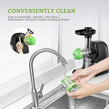 Load image into Gallery viewer, Juicer Machines, Aicok Slow Masticating Juicer Extractor Easy to Clean, Quiet Motor & Reverse Function, BPA-Free, Cold Press Juicer with Brush, Juice Recipes for Vegetables and Fruits, Classic Black