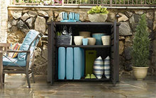 Load image into Gallery viewer, Rubbermaid Extra Large Decorative Patio Storage, Weather Resistant Outdoor Storage Cabinet, Dark Teak