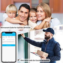 Load image into Gallery viewer, Smart Deadbolt,SMONET Smart WiFi Deadbolt, Digital Electronic Keyless Entry Door Lock Bluetooth Touchscreen Auto Lock with Gateway Hub, Work with Alexa,APP,Code,Key for Home Apartment Front Door,Black