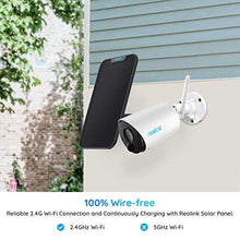 Load image into Gallery viewer, Outdoor Security Camera System Wireless, Solar Battery Powered, 1080p Wirefree Waterproof 2-Way Talk Night Vision w/ PIR Motion Sensor, Support Alexa, REOLINK Argus Eco+Solar Panel