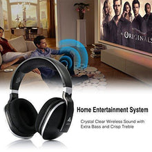 Load image into Gallery viewer, ARTISTE Wireless TV Headphones Over Ear Headsets - Digital Stereo Headsets with 2.4GHz RF Transmitter, Charging Dock, 100ft Wireless Range and Rechargeable 20 Hour Battery, Black