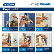 Load image into Gallery viewer, Schlage Lock Company BE489WB CAM 619 Schlage Encode Deadbolt Smart Lock | WiFi Touchscreen Keypad, Satin Nickel