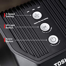 Load image into Gallery viewer, Toshiba Feature Smart WiFi Purifier, True HEPA Air Cleaner, Designed for Allergies, Pollen, Pets, Odors, Smoke and Dust, Works with Alexa, Black
