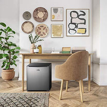 Load image into Gallery viewer, Walsh WSR17S5 Compact Refrigerator, 1.7 Cu.Ft Single Door Fridge, Adjustable Mechanical Thermostat with Chiller, Reversible Doors, Stainless Steel Look