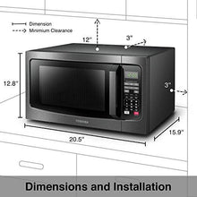 Load image into Gallery viewer, Toshiba EM131A5C-BS Microwave Oven with Smart Sensor Easy Clean Interior, ECO Mode and Sound On-Off, 1.2 Cu. ft, Black Stainless Steel