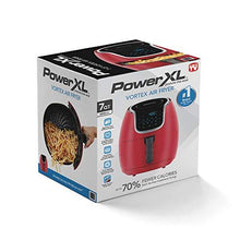 Load image into Gallery viewer, PowerXL Air Fryer Vortex - Multi Cooker with Roast, Bake, Food Dehydrator, Reheat Non Stick Coated Basket, Cookbook (7 QT, Red)