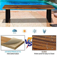 Load image into Gallery viewer, Giantex Wooden Dining Bench Seating Chair Rustic Indoor &Outdoor Furniture (Rustic Brown&Black)