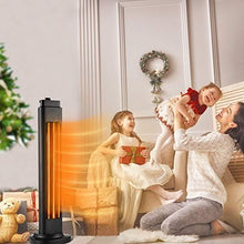 Load image into Gallery viewer, Patio Heater-750/1500W ETL Certified Electric Space Heater for Large Room, 3s Instant Heat, Heat up 400Sq Ft, 90° Oscillation, Radiant Heater with Overheat Tip-over Protection for Outdoor & Indoor Use, Waterproof