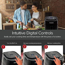 Load image into Gallery viewer, NuWave Brio 6-Quart Air Fryer with App Recipes (Black) Includes Basket Divider, One-Touch Digital Controls, 6 Easy Presets, Wattage Control, and Advanced Functions like SEAR, PREHEAT, DELAY, WARM and More (NEW UPDATED MODEL)