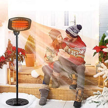 Load image into Gallery viewer, Electric Outdoor Patio Heater - 3 Power Levels Outdoor Heater for 650/1350W/2000W Infrared Carbon Tube Heater Overheat Protection &Tip-Over Shut Off Home Freestanding Space Heater for Courtyard