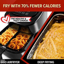 Load image into Gallery viewer, NUWAVE BRIO 6-Quart Digital Air Fryer with One-Touch Digital Controls, 6 easy presets, Precise Temperature Control, Recipe Book, Basket Divider, Wattage Control, PREHEAT & REHEAT Function