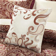 Load image into Gallery viewer, Madison Park Aubrey Cozy Bag Comforter, Faux Silk Jacquard Design All Season Down Alternative Bedding with Complete Sheet Set, King(106"x92"), Red