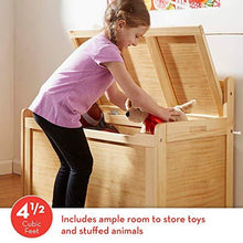 Load image into Gallery viewer, Melissa & Doug Wooden Toy Chest - Natural & Wooden Chair Pair - Natural