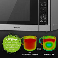 Load image into Gallery viewer, Panasonic Compact Microwave Oven with 1200 Watts of Cooking Power, Sensor Cooking, Popcorn Button, Quick 30sec and Turbo Defrost - NN-SN67KS - 1.2 Cubic Foot (Stainless Steel / Silver)