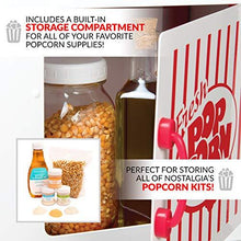 Load image into Gallery viewer, Nostalgia PC25RW 2.5 Oz Popcorn & Concession Cart, 48" Tall, Makes 10 Cups, with Kernel & Oil Measuring Spoons & Scoop, 13" Wheels for Easy Mobility, Red/White