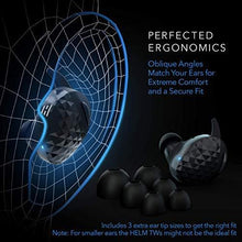 Load image into Gallery viewer, HELM True Wireless Bluetooth 5.0 Headphones, Earbuds, Audiophile HiFi Sound, Qualcomm aptX, Comfort Secure Fit, Sport Sweatproof, 6 Hrs Play Time +30 Hrs w/Charging Case, Dual Mics, Auto-Pairing