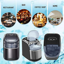 Load image into Gallery viewer, Kismile Counter top Ice Maker Machine with Self-Cleaning, 26LBS/24H Compact Automatic Ice Maker,9 Cubes Ready in 6-8 Minutes,Portable Ice Cube Maker, Perfect for Home/Kitchen/Office/Bar (Black)