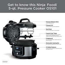 Load image into Gallery viewer, Ninja OS101 Foodi 9-in-1 Pressure Cooker and Air Fryer with Nesting Broil Rack, 5 Quart, Stainless Steel