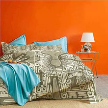 Load image into Gallery viewer, prunushome Bedding Duvet Cover 3 Piece Set Tribal Mesoamerican Folklore | Comfortable Durable (1 Comforter Cover 2 Pillowcases) King Size
