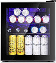 Load image into Gallery viewer, Antarctic Star Mini Fridge Cooler - 60 Can Beverage Refrigerator Glass Door for Beer Soda or Wine – Glass Door Small Drink Dispenser Machine Clear Front Removable for Home, Office or Bar, 1.6cu.ft