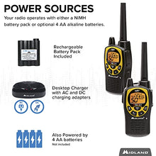 Load image into Gallery viewer, Midland 50 Channel Waterproof GMRS Two-Way Radio - Long Range Walkie Talkie with 142 Privacy Codes, SOS Siren, and NOAA Weather Alerts and Weather Scan (Black/Yellow, Pair Pack)