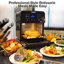 Load image into Gallery viewer, NuWave Brio 15.5-Quart Large Capacity Air Fryer + Grill; Probe; 2 Stainless Steel Racks; Drip Tray; Rotisserie Kit; Sear, Stage, Preheat, Rotisserie