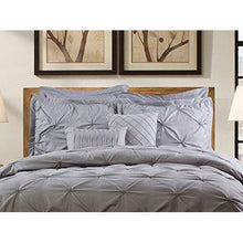 Load image into Gallery viewer, Unique Home 8 Piece Maison Pinch Pleat Reversible Trellis Bed in a Bag Comforter Set (Grey, Queen)